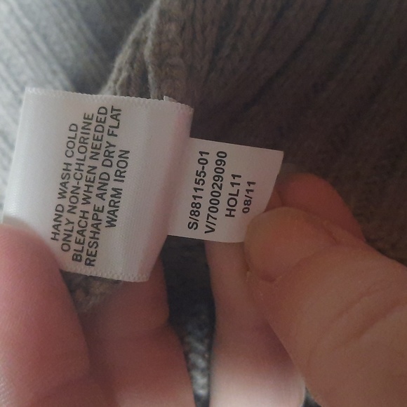 Banana Republic gray/tan short sleeve cowl neck sweater size XL - Picture 6 of 7